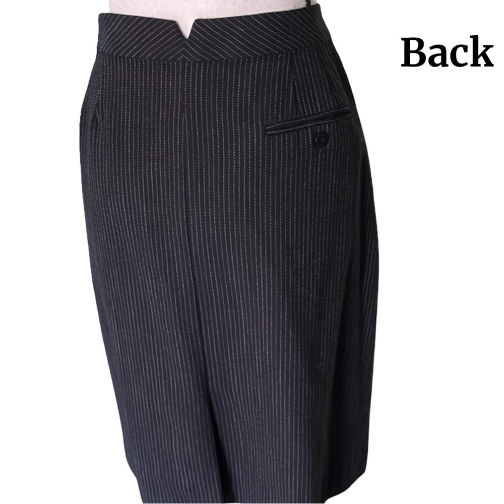 Brooks Brothers 346 Stretch Pinstripe Wool Skirt Size 12 - Picture 6 of 11